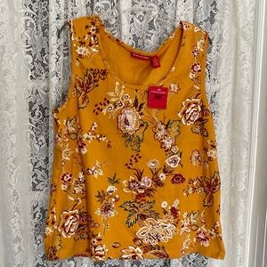 COPY - Gloria Vanderbilt Mustard Tank with Sequin…